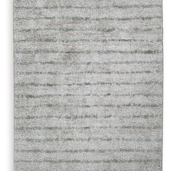Laddway - 5' x 7' Rug - Cream / Green