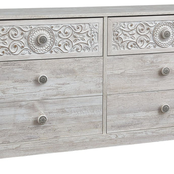 Paxberry - Six Drawer Dresser - Vinyl-Wrapped - Whitewash