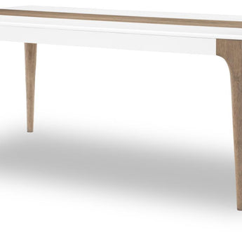 Melrose - Rectangular Dining Table - Cloud White And Desert Oak