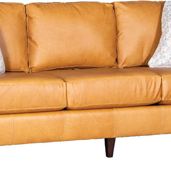 Mayo 1300 Series Transitional Leather Sofa with Track Arms