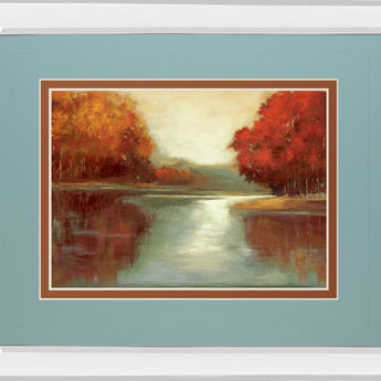 Vanilla Sky By Asia Jensen - Mirror Framed Print Wall Art - Red