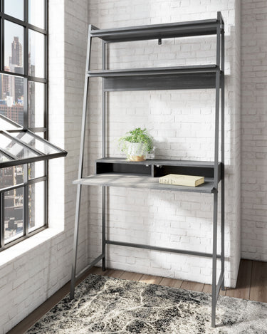 Yarlow - Home Office Desk and Shelf - Black