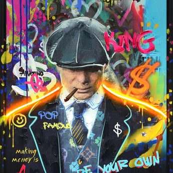 Graffiti Vibes Boss - 33" x 25" Framed Wall Art - Black