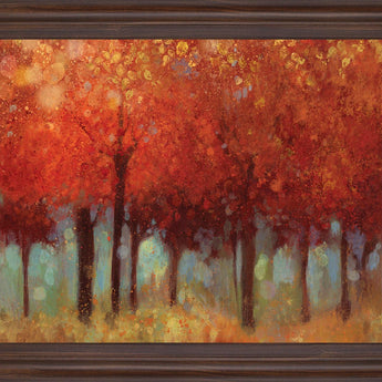 Crimson Canopy - 28" x 34" Framed Wall Art - Red