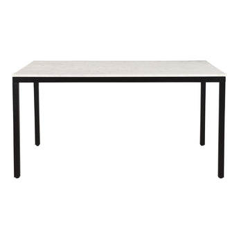Parson - Mesa de comedor pequeña de mármol - Negra