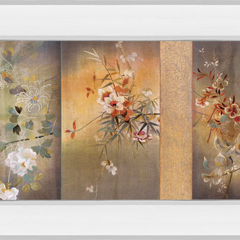 Tea Garden I By Douglas - Mirror Framed Print Wall Art - Beige