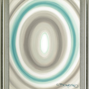 Aqua Ripple - 28" x 34" Framed Wall Art - Light Blue