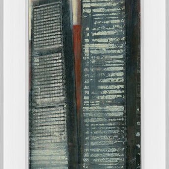 Urban Landscape IV By Norman Wyatt - Mirror Framed Print Wall Artt - Dark Gray