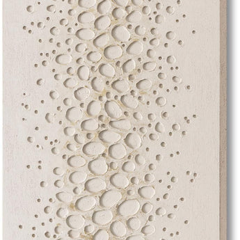 Pebbled Cream Drift - 32" x 47" Framed Wall Art - Beige