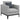 Apperson - Sillón tapizado con brazos articulados - Gris claro