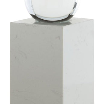 Sellner - 14" Sculpture - Clear / White