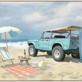 Seaside Retreat - 32" x 48" Framed Wall Art - Blue