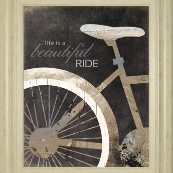 Life Is A Beautiful Ride By Marla Rae - Framed Print Wall Art - Dark Gray