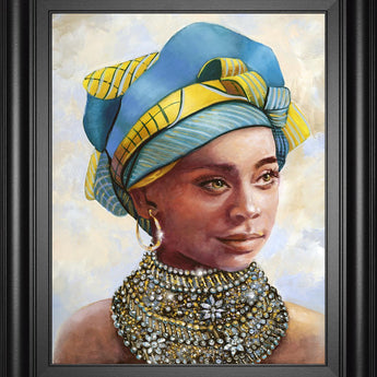 22x26 Soulful Beauty I By Donna Brooks - Light Blue
