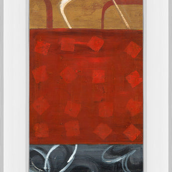 Euclidean Space Il By Tava Luv - Mirror Framed Print Wall Art - Red
