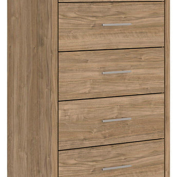 Gramburg - Five Drawer Chest - Warm Natural Brown