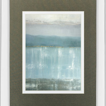 Twilight Blues By Caroline Gold - Mirror Framed Print Wall Art - Blue