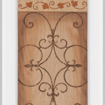 Iron Landscape Il - Mirror Framed Print Wall Art - Beige