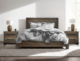 Loft 2 Drawer Nightstand Two Tone Gray / Brown - detail
