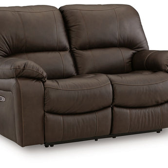 Leesworth - Reclining Power Loveseat - Dark Brown