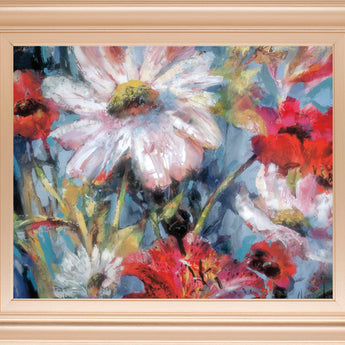Tangled Garden I By Brent Heighton - Framed Print Wall Art - Blue