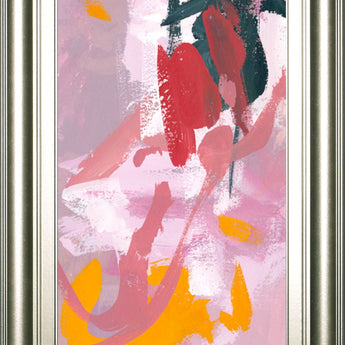 Composition 1b By Melissa Wang - Framed Print Wall Art - Pink