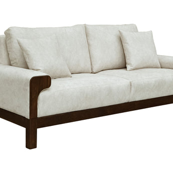 Raramuri - Loveseat - White / Dark Brown