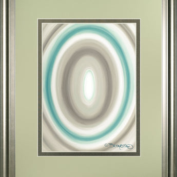 Concentric Ovals #1 By David Bromstad - Framed Print Wall Art - Beige