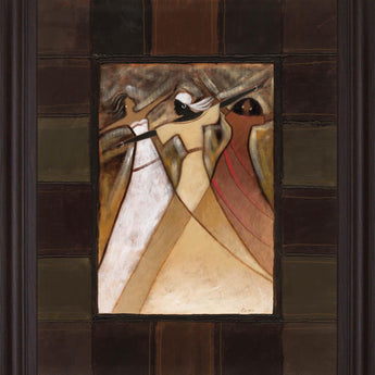 Harmony Parade - 28" x 34" Framed Wall Art - Dark Brown