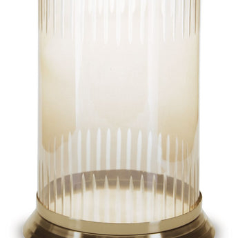 Aavinson - Candle Holder - 11.5" - Amber / Gold Finish
