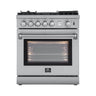 Forno 30" Gas Range w/ Griddle and Air Fryer, S.S. - FFSGS6276-30
