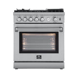 Forno 30" Gas Range w/ Griddle and Air Fryer, S.S. - FFSGS6276-30