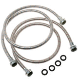 GE Fill Hose, 4' Braided SS Washer Hoses - WX14X10005