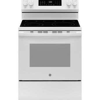 GE 30" Freestanding Electric Range, White - GRF600AVWW