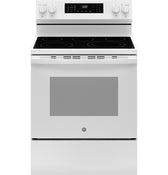 GE 30" Freestanding Electric Range, White - GRF600AVWW