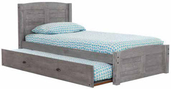 Donco Kids Platform Bed Twin Bed in Embossed Grey