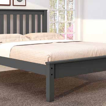 Donco Kids Contempo Panel Bed Full Size Bed in Dark Grey