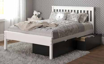 Donco Kids Contempo Panel Bed Full Size Bed in White