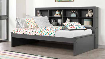 Donco Kids Bookcase Daybed Daybed in Dark Grey