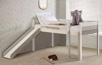 Donco Kids Panel Modular Low Loft Loft Bed in Greys/White