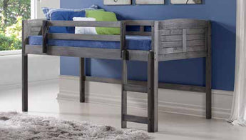 Donco Kids Louver Low Loft Loft Bed in Antique Grey