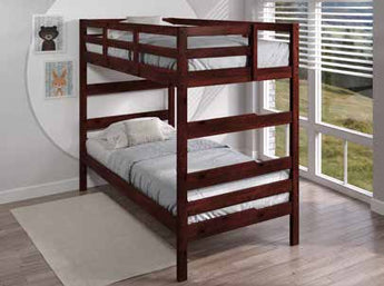 Donco Kids Classic Mission Bunk Twin/Twin Bunk Bed in Dark Cappuccino