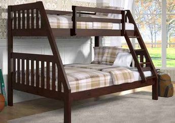 Donco Kids Mission Twin/Full Bunk Twin/Full Bunk Bed in Dark Cappuccino