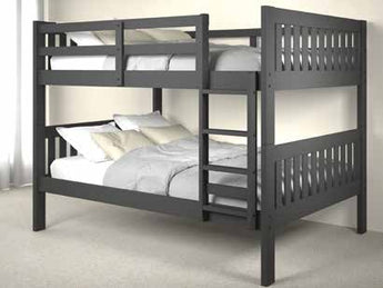 Donco Kids Mission Full/Full Bunk Full/Full Bunk Bed in Dark Grey