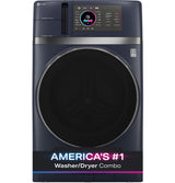 Sapphire GE 4.8 Front Load Washer/Dryer Combo, Sapphire Blue - PFQ97HSPVRS
