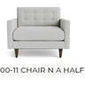 Wallace 52" Leather Chair and A Half -