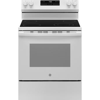 GE 30" Freestanding Electric Range, White - GRF400SVWW