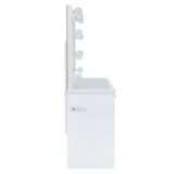 Amia Complete Vanity With Lightbulbs Glossy White - alternate view