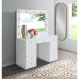 Amia Complete Vanity With Lightbulbs Glossy White - detail
