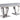 Satinka - Mesa de comedor - Mármol sintético estampado gris claro y acabado plateado espejado